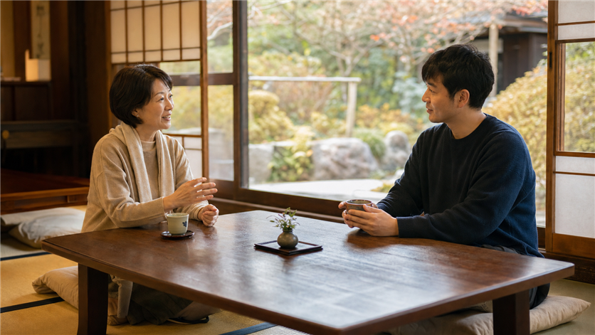 共感と聞き役を意識した熟女への落ち着いたアプローチ